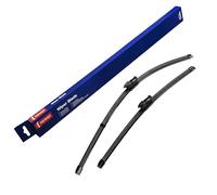 DENSO Kit de balais d'essuie-glace plats (DF-099) Contient 2 pièces pour véhicule avec volant gauche. 600/450mm, silencieux, durable avec design aérodynamique - Essuie-glace OEM avec 2 ans de garantie
