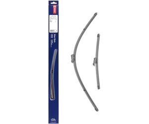 DENSO Kit de balais d'essuie-glace plats (DF-216) Contient 2 pièces pour véhicule avec volant droite. 700/350mm, silencieux, durable avec design aérodynamique - Essuie-glace OEM avec 2 ans de garantie