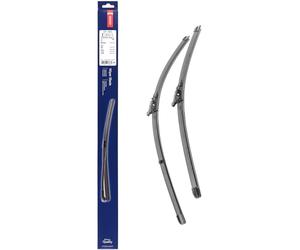 DENSO Kit de balais d'essuie-glace plats (DF-400) Contient 2 pièces pour véhicule avec volant gauche. 600/550mm, silencieux, durable avec design aérodynamique - Essuie-glace OEM avec 2 ans de garantie