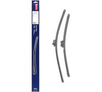 DENSO Kit de balais d'essuie-glace plats (DF-446) Contient 2 pièces pour véhicule avec volant gauche. 600/500mm, silencieux, durable avec design aérodynamique - Essuie-glace OEM avec 2 ans de garantie