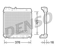 DENSO Radiateur de Refroidisseur d’Eau pour Honda Jazz II GD GE3 GE2 1.3 iDSi