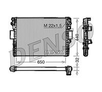 DENSO Radiateur du moteur Module de Refroidisement Largeur de filet 456mm Longueur de filet 650mm Profondeur de filet 32mm Compatible avec IVECO DAILY III Camion plate-forme/Châssis DRM12005