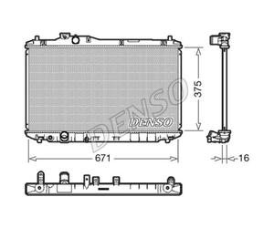 DENSO Radiateur Eau Radiateur Moteur Pour Honda Civic IX FB FG 1.8I-VTEC