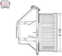 DENSO Ventilateur Intérieur pour Mercedes-Benz Sprinter 35-T Box 906 VW Crafter