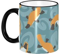 DENSUL 330ml tasse en céramique natation ornithorynque mignon tasse grande tasse à café tasse à thé adaptée à la cuisine Restaurant bureau