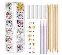 Dent Artificielle Kit de Cristaux pour Dent Réfléchissant 13 x 5 x 1,2 cm Kit de 12 Styles scintillants pour Décoration de Fête d'Halloween