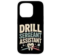 Dent d'assistant de Sergent de perceuse Humour Dentaire Coque pour iPhone 15 Pro