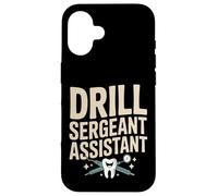 Dent d'assistant de Sergent de perceuse Humour Dentaire Coque pour iPhone 16