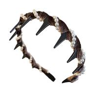 Dent De Bandeau De Perle - Coiffure D'onde | Banders De Peigne De Dents De Mariée Sans Glissement | Accessoires Pearl Hairband Adaptés Aux Femmes, Aux Demoiselles D'honneur, À Des Événements Formels,