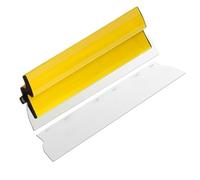 Dent-de-lion lame d’écrémage 80 cm/32 pouce, spatule jaune semi-flexible en acier inoxydable 0,4 mm, pour enduit de plâtre et béton, finition de grande surface