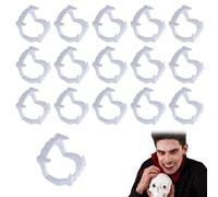 Dent de Vampire,16PCS Dents Vampire à Clipser,Dents de Vampire en Plastique,Dentier Blanc Plastique,Dracula,Halloween Fête Costume,Halloween Carnaval