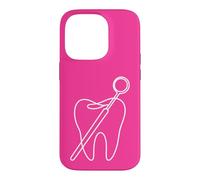 Dent Minimaliste Assistant Dentaire Line Art Dental Coque pour iPhone 14 Pro