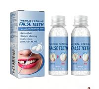 Dent Provisoire, Réparation Dentaire Kit, Pansement Perles Solides Dentaires, Dentier Provisoire, pour Les Dents Cassées Manquantes, Matériau de Remplissage
