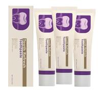 Dent rafraîchissement Tothpaste, Fresh Breath Whitening dentifrice, Fresh Breath Formula dentifrice, Soins oraux naturels et réparation d'émail, Aide à enlever les taches de café, thé et vin (3PCS)