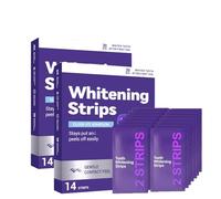 Dent Teeth Whitening Strips, Purple Whitening Strips Help Reduce Surface Stains, Easy Daily Oral Care Whitening Treatment for Adults Bright Smile Dental Care (2 Box)