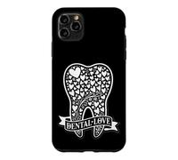 Dentaire Amour Couronne Dent Cœurs Dentiste Hygiéniste Assistant Coque pour iPhone 11 Pro Max
