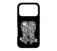 Dentaire Amour Couronne Dent Cœurs Dentiste Hygiéniste Assistant Coque pour iPhone 17 Pro