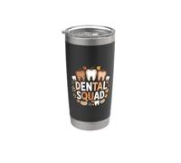 Dentaire Squad Citrouille Dentiste Mignon Thanksgiving Automne Gobelet isotherme en acier inoxydable double paroi