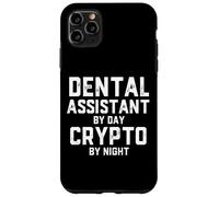 Dental Assistant by Day Crypto by Night Blockchain Dentist Coque pour iPhone 11 Pro Max
