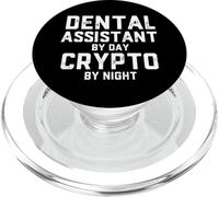 Dental Assistant by Day Crypto by Night Blockchain Dentist PopSockets PopGrip pour MagSafe