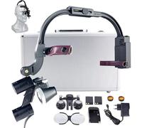 Dental Loupes, Loupe Chirurgicale Dentaire 2,5X 3,5X, Dental Magnifier, Loupe Binoculaire à Angle RéGlable Avec Lampe Frontale Led 5 W Pour éQuipement De Laboratoire Chirurgical Dentaire,3.5X