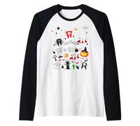 Dental Squad Costume d'halloween avec Dents de Citrouille effrayantes Manche Raglan