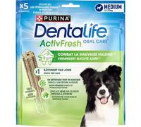 Dentalife Activfresh Pour L'Hygiène Bucco-Dentaire Au Quotidien Sticks Chien Medium 5 Bâtonnets 115g