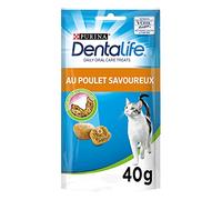 DENTALIFE |DAILY ORAL CARE | Friandises | Pour Chat Adulte | Aide à nettoyer les dents efficacement | Au Poulet | Sachet | Lot de 8 x 40g