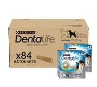 DENTALIFE | Friandise à mâcher pour Chien Adulte de Taille Moyenne | Nettoie les dents difficiles à atteindre, Aide à combattre la mauvaise haleine | Sachet | Lot de 2 x 42 Bâtonnets