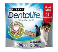 DENTALIFE | Friandise à mâcher pour Chien Adulte de Taille Moyenne | Nettoie les dents difficiles à atteindre, Aide à combattre la mauvaise haleine | Sachet | Lot de 5 x 21 Bâtonnets