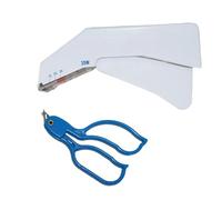Dentaplex Agrafeuse cutanée jetable avec extracteur, kit de suture pour premiers soins, suture chirurgicale, kit d'agrafes médicales, 35 agrafes préchargées, usage vétérinaire