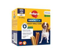 DENTASTIX 56 Bâtonnets à Mâcher Pour Moyen Chien 10-25kg 8 Sachets de 7 Saveu...