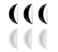 dentedeleao 6 Pcs PoignéE De Porte Coulissante Autocollantes, Poignee Porte, PoignéEs De Porte De Balcon, PoignéE Porte Coulissante, PoignéE Baie VitréE Coulissante, PoignéE En Verre,Noir Et Blanc