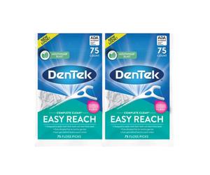 Dentek Floss Picks Complete Clean Fresh Mint 75'S by DenTek
