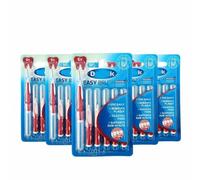 DenTek Lot de 30 brosses interdentaires réutilisables et flexibles | Revêtement menthe et fluorure pour des gencives fraîches et saines | ISO2/0,5 mm | Enlève la nourriture et la plaque entre les