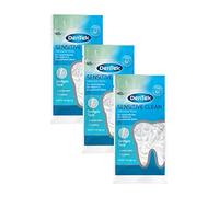 DenTek Sensitive Clean Lot de 3 paquets de 40 bâtonnets de fil dentaire pour gencives sensibles - Dents étroites - Nettoyage des espaces interdentaires - Saveur menthe - Fluorure - Cure-dents - Gratte-langue