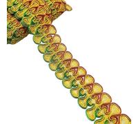 Dentelle 4 Pcs 2 Yards Gold Silver Lace Ribbon Trims For Stage Performance Party Cosplay Wedding Clothes DIY Sewing Garments Accessories Ruban Dentelle (Color : 02)