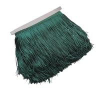 Dentelle à franges, Garniture à franges en dentelle de polyester, 15 Cm, 5 à 10 mètres, multicolore(Deep Green,5Meters)
