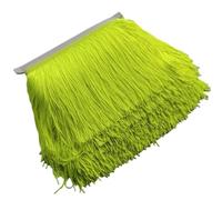Dentelle à franges, Garniture à franges en dentelle de polyester, 15 Cm, 5 à 10 mètres, multicolore(Fluorescent Yellow,10Meters)