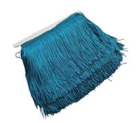 Dentelle à franges, Garniture à franges en dentelle de polyester, 15 Cm, 5 à 10 mètres, multicolore(Malachite Green,10Meters)