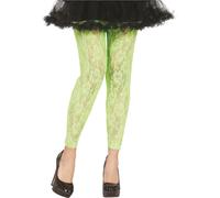 Dentelle Athlète Orange Rose Moderne Leggings Mode Femme Mouches Robuste Classique Fleuri Chic Chatoyant Luxe Confort Mouvement, Couleur : Vert
