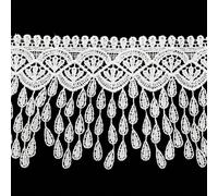 Dentelle avec franges, largeur 9 cm, garnitures de bordure, applique, couture, artisanat, mariage, robe de mariée, embellissement, décoration DIY, vêtements, broderie 1 Yard-Blanc,1 Yard-Noir,3 yards-