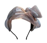 Dentelle Bowknot Hair Hoop pour femmes Élégant Bandeau en maille française non glissante Fascinateur Bandeau pour fête d'événement formel Accessoire de cheveux Accessoire de cheveux