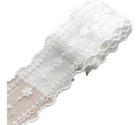 Dentelle Dentelle brodée for artisanat, 1 Yard, 6.5cm, tissu Tulle, ruban de couture, vêtements, passementerie, dentelle for travaux d'aiguille(1)