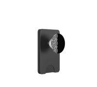 Dentelle Florale Vintage à Pois Noirs et Blancs - Esthétique PopSockets PopWallet pour MagSafe