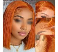 Dentelle Front Short Bob Perruque Droit T Partie Dentelle Perruques Frontales Transparentes Cheveux Humains Pour Femme Noire