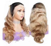 Dentelle pront Perruque Body Wave Cheveux Humains Ombre Blonde 4X4 Perruques Pré-Plumées Dentelle Transparente pour Femmes