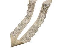 Dentelle Ruban de dentelle élastique extensible, tissu en, garniture brodée for la couture vêtements, accessoires sous-vêtements(Khaki,5 Yards)