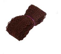 Dentelle Ruban de dentelle sans extensible, 28mm, 5 Yards, accessoires tissu for vêtement, bricolage, rideau couture, ruban(Brown)