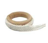 Dentelle Ruban d'habillage en dentelle tressé, 10m, mille-pattes, accessoires de couture artisanaux, décoration mariage, tissu courbe, lacets for la(WHITE)